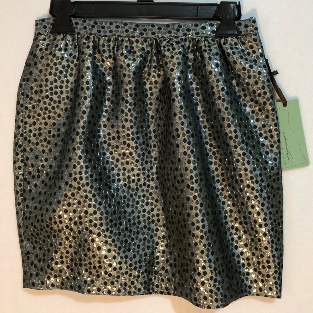 Silver and Black Dotted Skirt